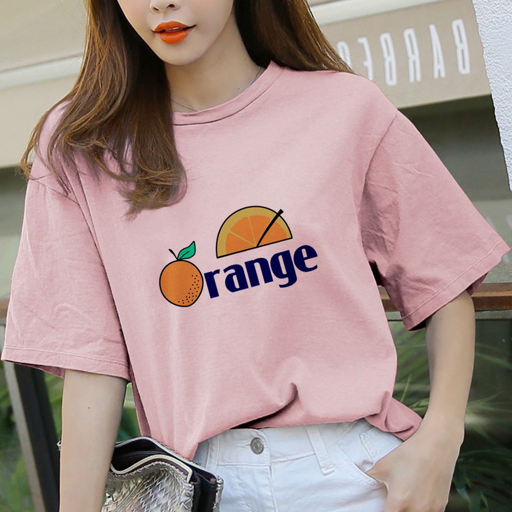 [ FREESHIP ] Áo Thun Tay Lỡ In Nhiệt Orange form Unisex nam nữ phong cách Ulzzang - ATIN09 Luxury 2021