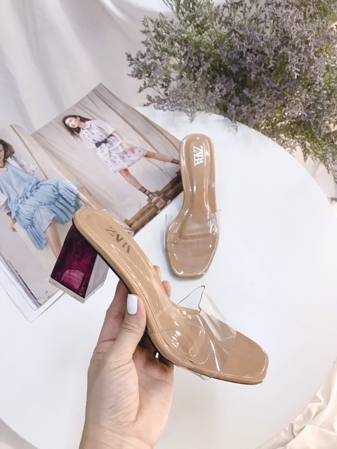 ☘️ Guốc mika gót vuông màu