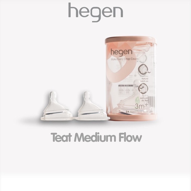 Núm ti thay thế bình sữa Hegen 0m+, 3m+, 6m+ và Y cắt 6m+