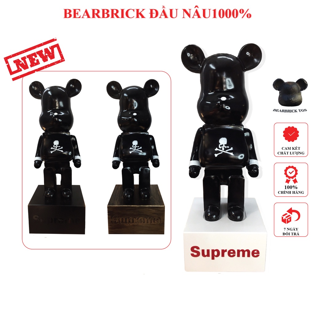 Bearbrick, Gấu Bearbrick, Gấu Bạo Lực Đầu Nâu 1000% Cao 80cm, Bearbrick TGS