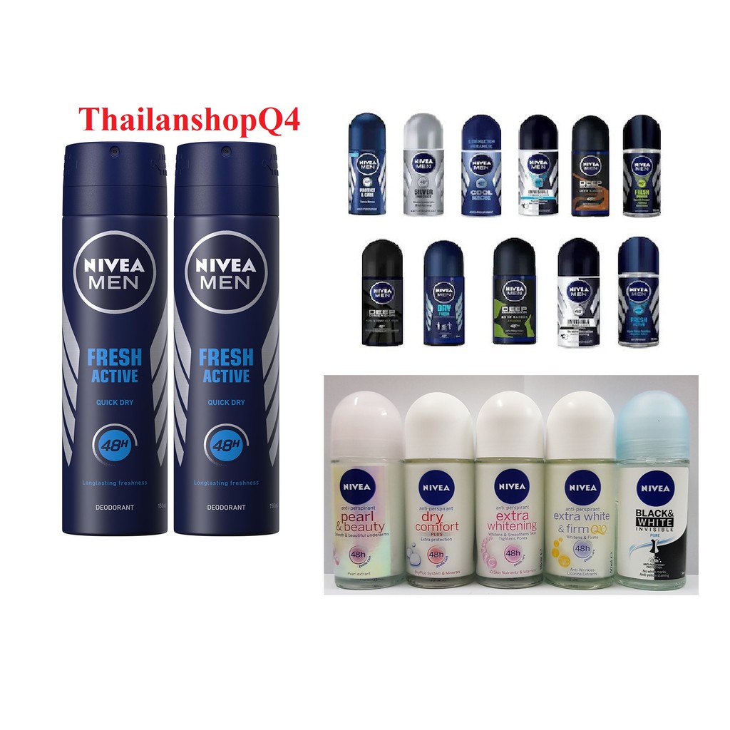 Lăn/ xịt ngăn mùi Nivea 50ml Đức dành cho nam và nữ