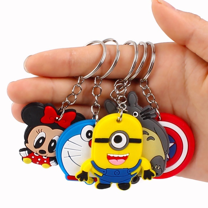 Móc khóa mặt hoạt hình anime thời trang phong cách ngẫu nhiên