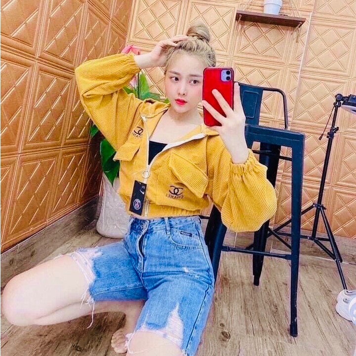 Áo Khoác Bomber Nhung Thêu Chữ HOAITHU654 | BigBuy360 - bigbuy360.vn