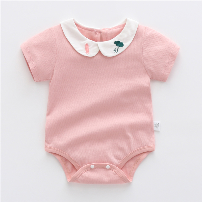 Áo liền quần ngắn tay chất liệu cotton dành cho trẻ nhỏ mới sinh