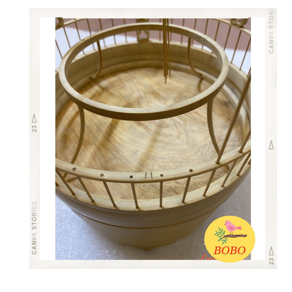 Cầu dế lồng chim khuyên BOBO chất liệu Trúc Cật