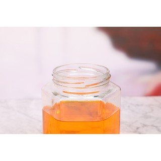 Hũ Thủy Tinh Lục Giác JIMMEAL Nắp Thiếc Đen Đựng Thực Phẩm, Đồ Khô Lọ Thủy Tinh, Hộp Thủy Tinh Lục Giác