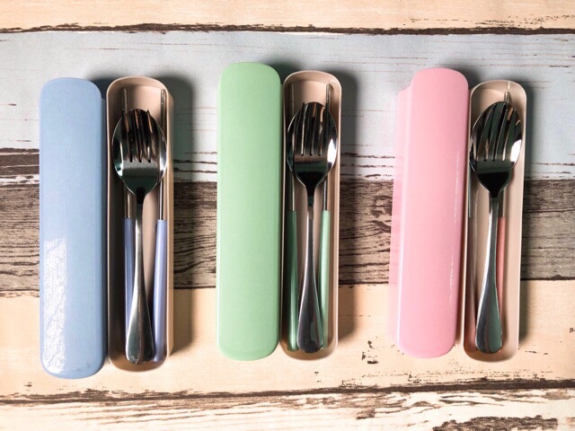 Bộ muỗng đũa inox du lịch có hộp đựng tiện dụng