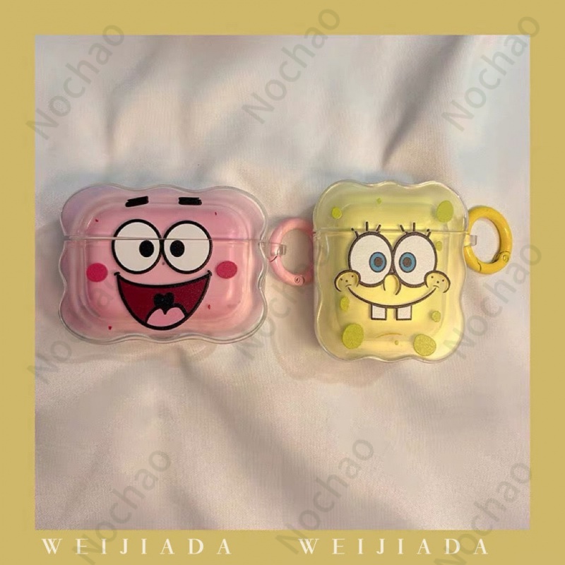 Vỏ Bảo Vệ Hộp Sạc Tai Nghe airpods2 airpods3 Pro 3rd Generation 2 Bluetooth Bằng Silicon Hình SpongeBob Dễ Thương