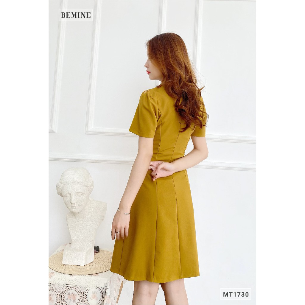 Đầm vest túi đắp giả xếp ly BEMINE MT1730VANG | BigBuy360 - bigbuy360.vn