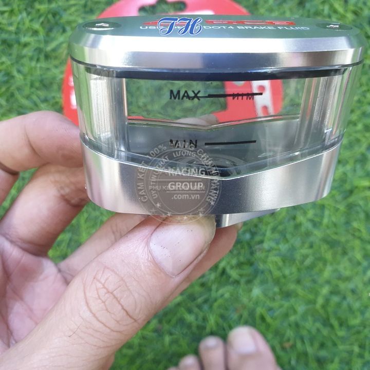 Bình Dầu Xe Máy - Bình Dầu Rời RCB Hình Ovan A2 Gắn Thắng Trước Sau Winner, Exciter, R15, Sonic....Chính Hãng Racing Boy