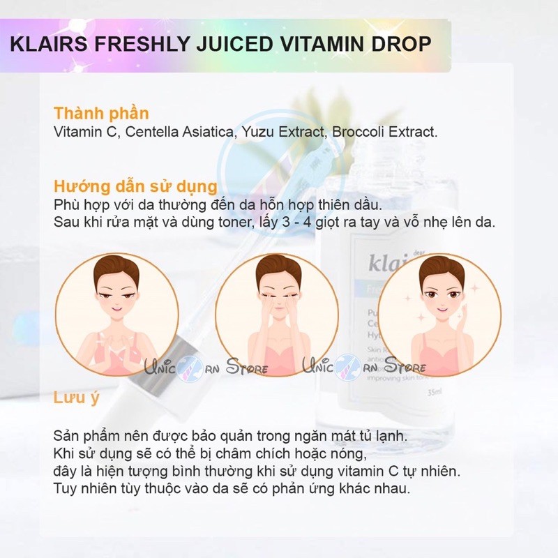 Serum Vitamin C dưỡng trắng,mờ thâm Dear Klairs