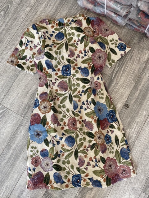 Đầm tết bố hoa