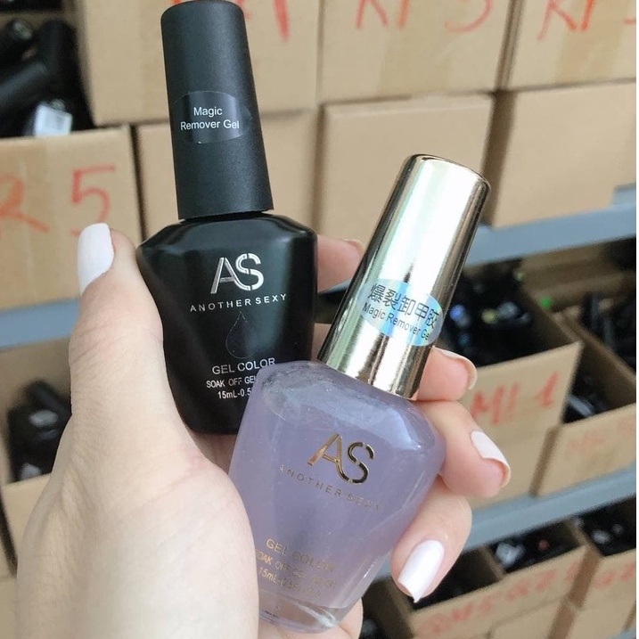 Nước phá sơn gel AS phá sơn móng tay gel nhanh chóng hiệu quả không gây tổn thương móng và da tay VUA SƠN AS 15ml