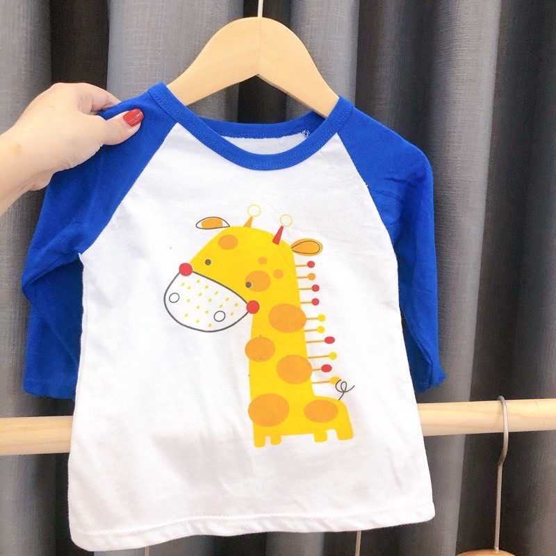 [FREESHIP XTRA] Áo thun dài tay Raglan thu đông hoạ tiết ngộ nghĩnh sành điệu cực hot cho bé trai/bé gái - Sukids Store