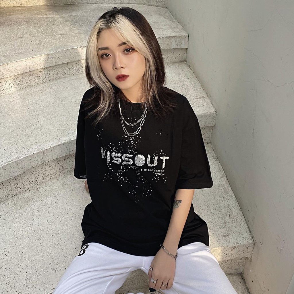 Áo Thun Tay Lỡ MISSOUT MOON Universe Form Rộng Unisex_ZoZo