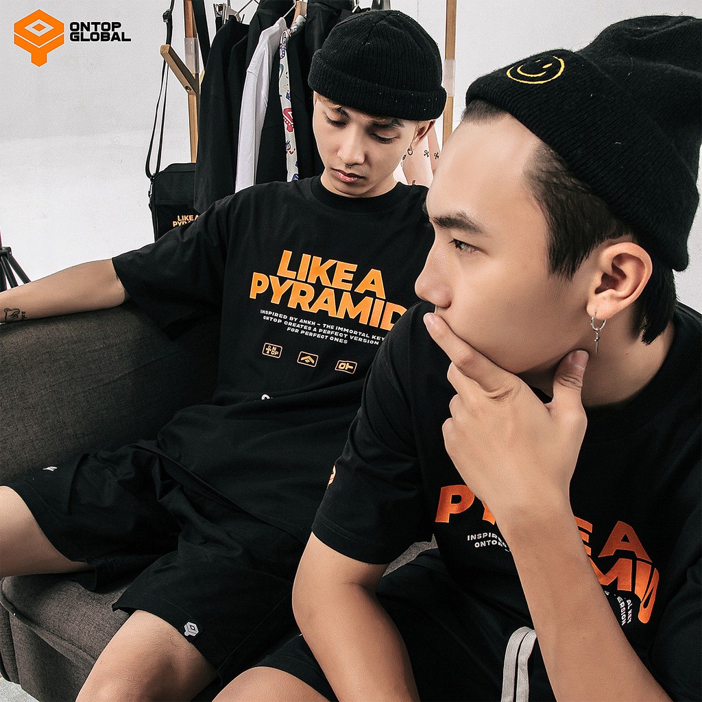 Áo thun local brand chính hãng ONTOP form rộng tay lỡ màu đen - Like A Pyramid | BigBuy360 - bigbuy360.vn