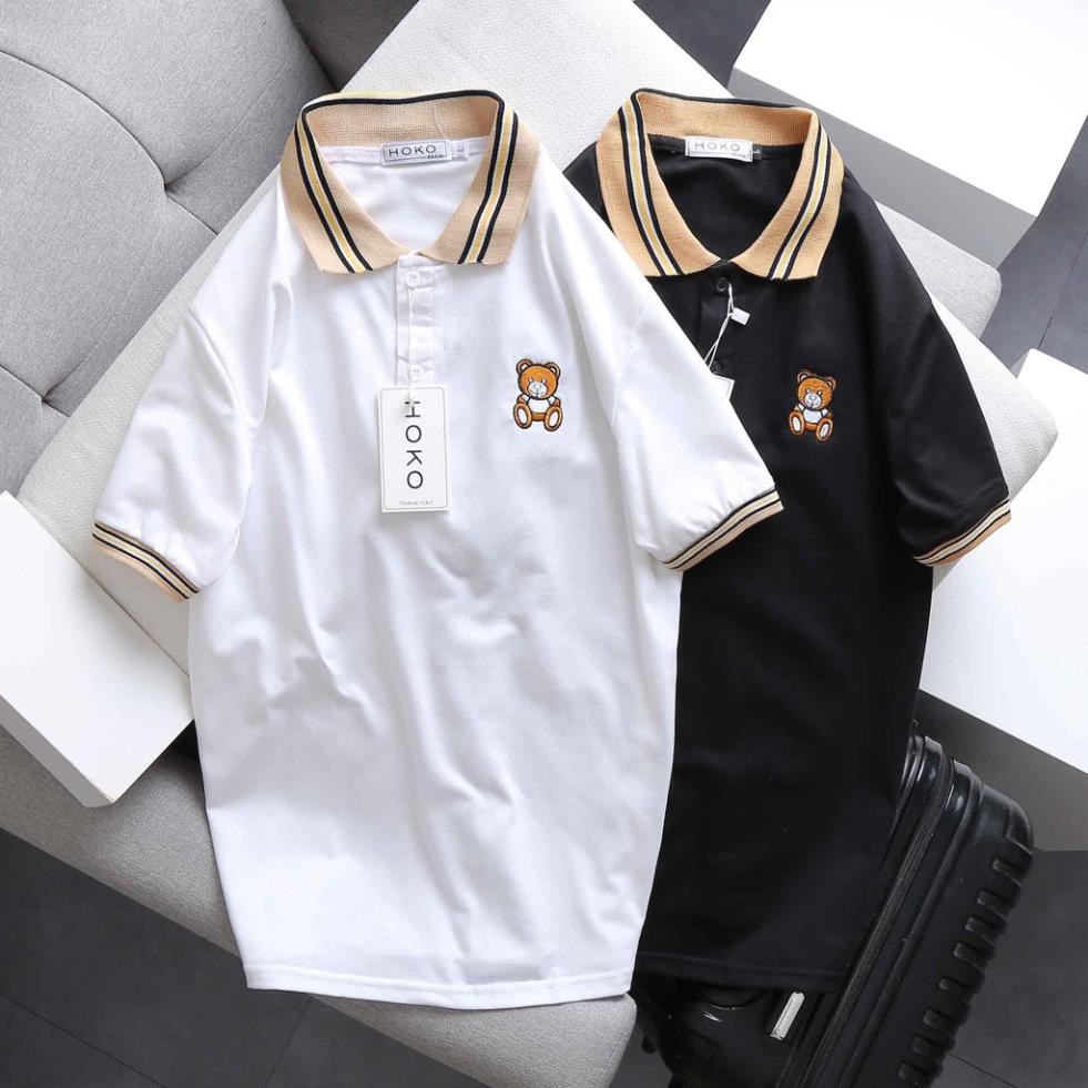 ⚡FREE SHIP⚡ Áo polo size dưới 80kg cotton mềm mại quanaochat74 - Moschino gấu nhỏ thêu ngực