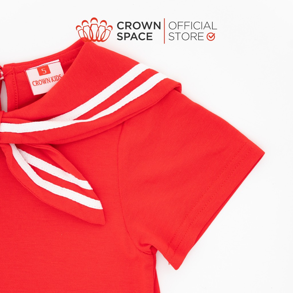 Váy Thủy Thủ Cho Bé Gái Chính Hãng Crown Kids Màu Đỏ Size 5-9 CKGS2810915