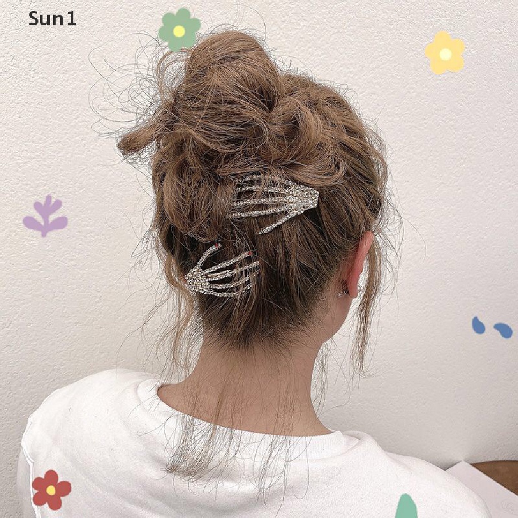 Sun1 &gt; Kẹp Tóc Hình Bàn Tay Đầu Lâu Thời Trang Cho Nữ
