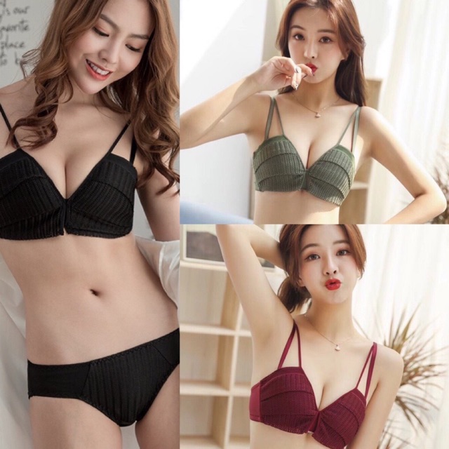 [Mã FASHIONGREEN15 giảm 10% tối đa 30K đơn 99K] Bộ Đồ Lót Đan Thun Lụa Thông Hơi Không Gọng SPICE GIRL