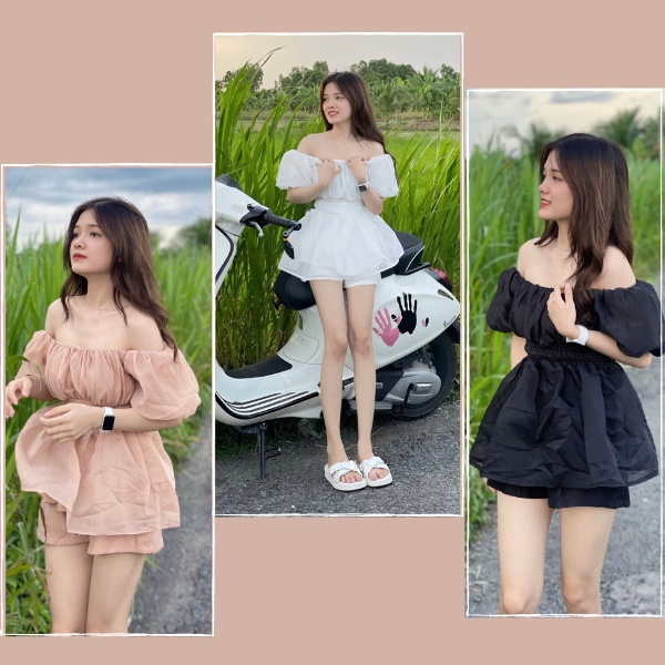 Váy ulzzang tiểu thư babydoll kèm quần cao cấp  PLS38