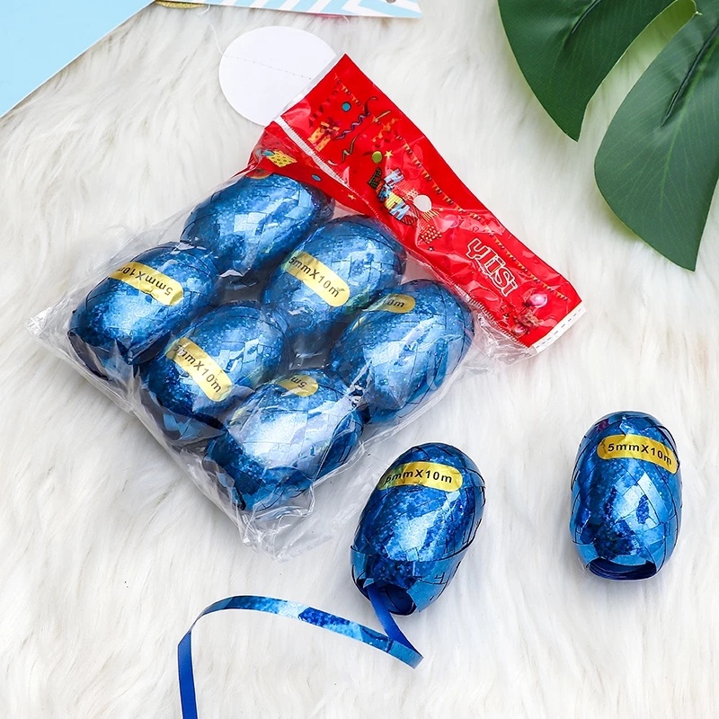 Set 6 Cuộn Ruy Băng 5mm * 10m Trang Trí Bong Bóng