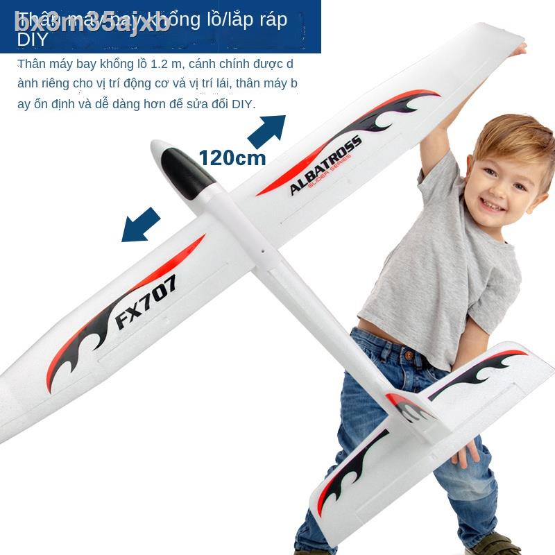 ❧ ☇ Máy bay lượn Máy bay xốp ném tay siêu lớn có thể sửa đổi mô hình ống gió máy bay điện điều khiển từ xa cán