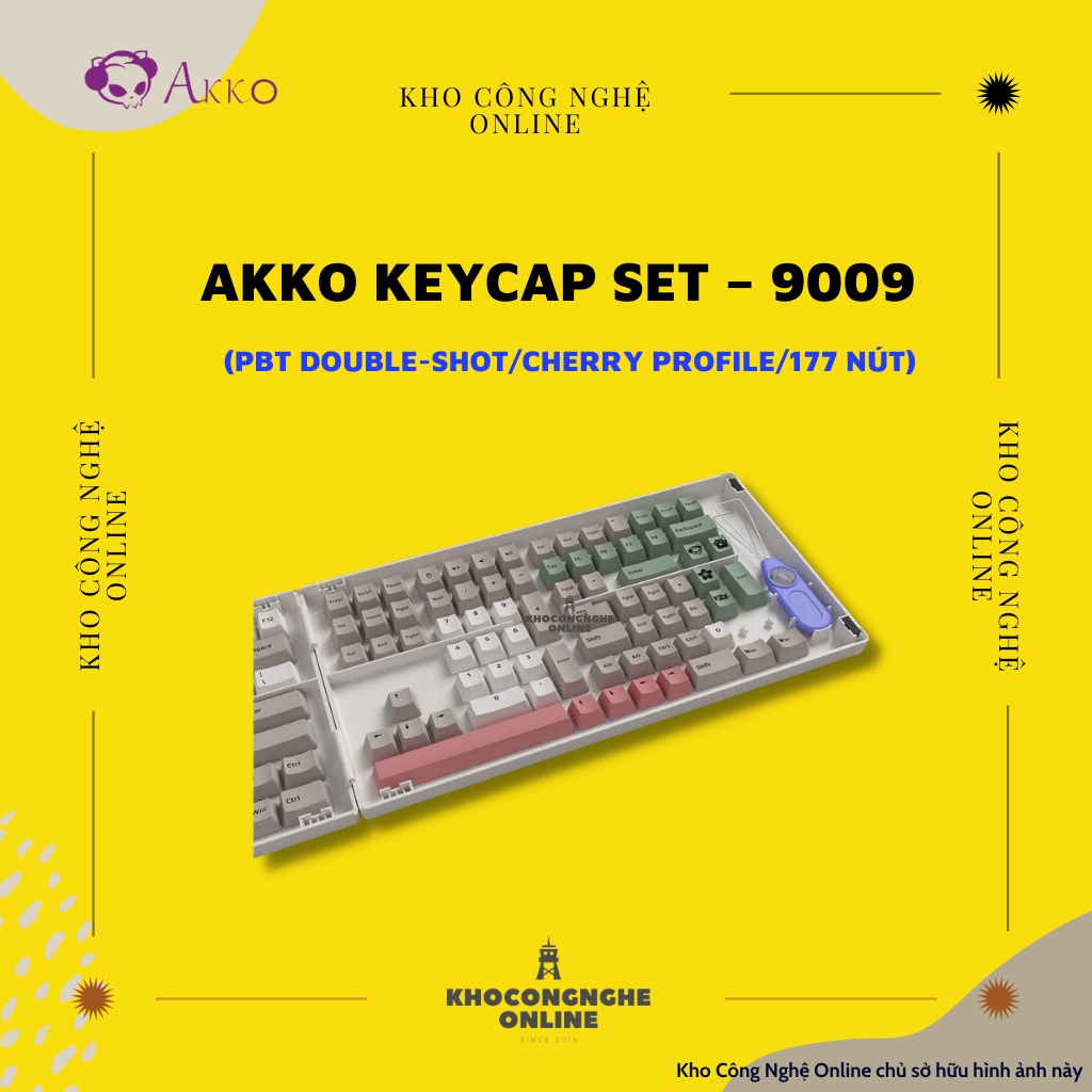 AKKO Keycap set – 9009 (PBT Double-Shot/Cherry profile/177 nút)