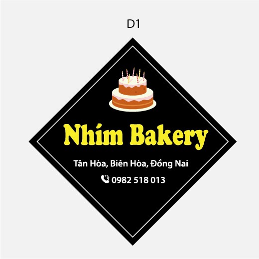 [ Combo 1000 Tag cài bánh ] Thiết kế mẫu, thêm thông tin, địa chỉ tùy ý