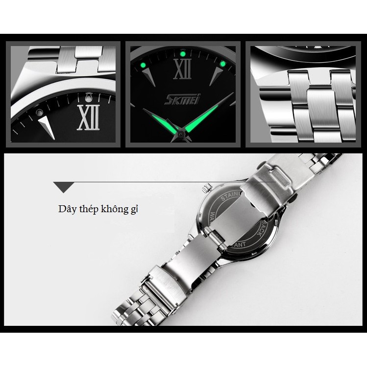 ĐỒNG HÔ NAM SKMEI - DÂY INOX - KIM DẠ QUANG | BigBuy360 - bigbuy360.vn