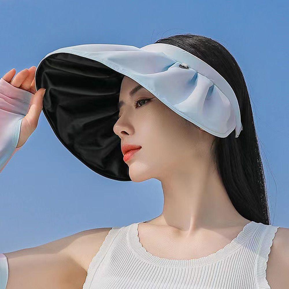 Mũ Rộng Vành Chống Nắng / Tia UV Phong Cách Hàn Quốc Cổ Điển Có Thể Gập Lại Dành Cho Nữ