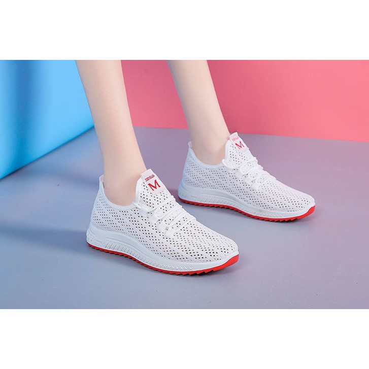 Giày vải nữ thể thao thoáng nhẹ sneaker cổ thấp mới nhất GN21