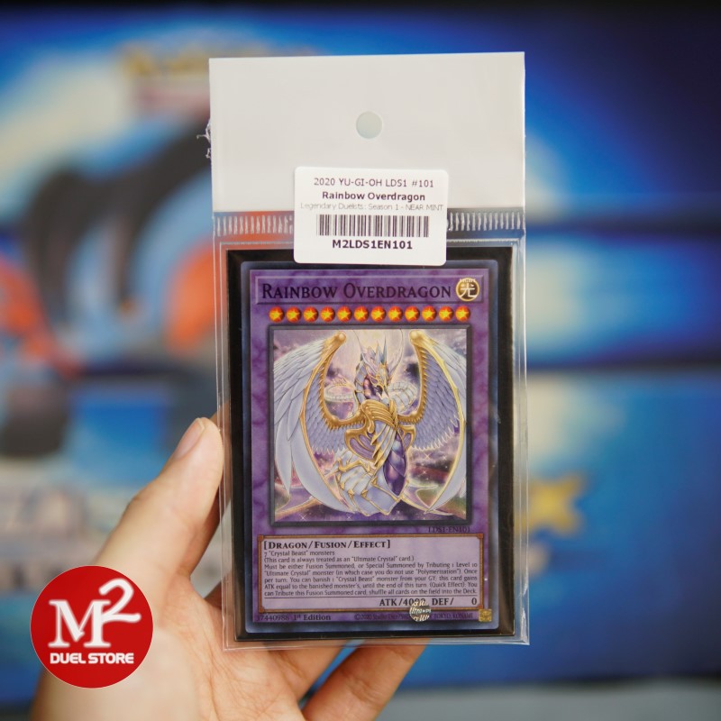 Lá bài Yugioh LDS1-EN101 Rainbow Overdragon - Ultra Rare PURPLE - Đóng gói theo tiêu chuẩn M2SCCQ-Lite
