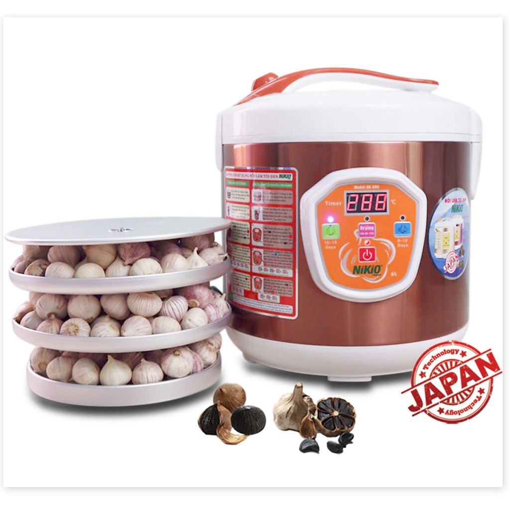 Nồi Làm Tỏi Đen,  Máy Làm Tỏi Đen Tùy Chỉnh Nikio NK-686 (6L) - Cafe Sữa