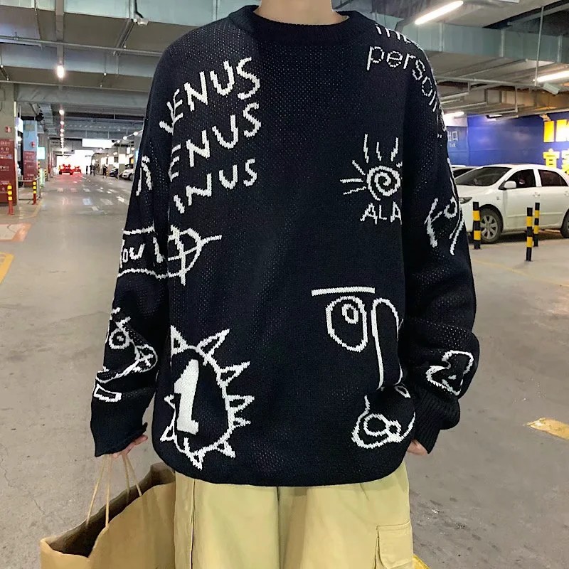 Áo Sweater cố tròn phong cách thu đông cho nam size M-2XL