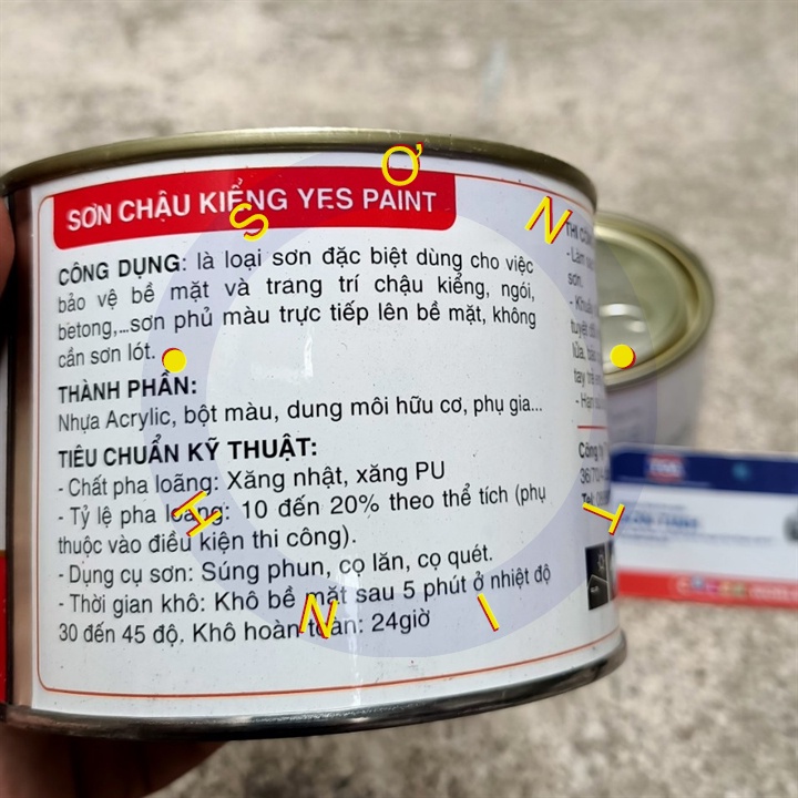 sơn chậu kiểng cảnh hệ pha xăng nhật màu xanh lam 1k yes paint