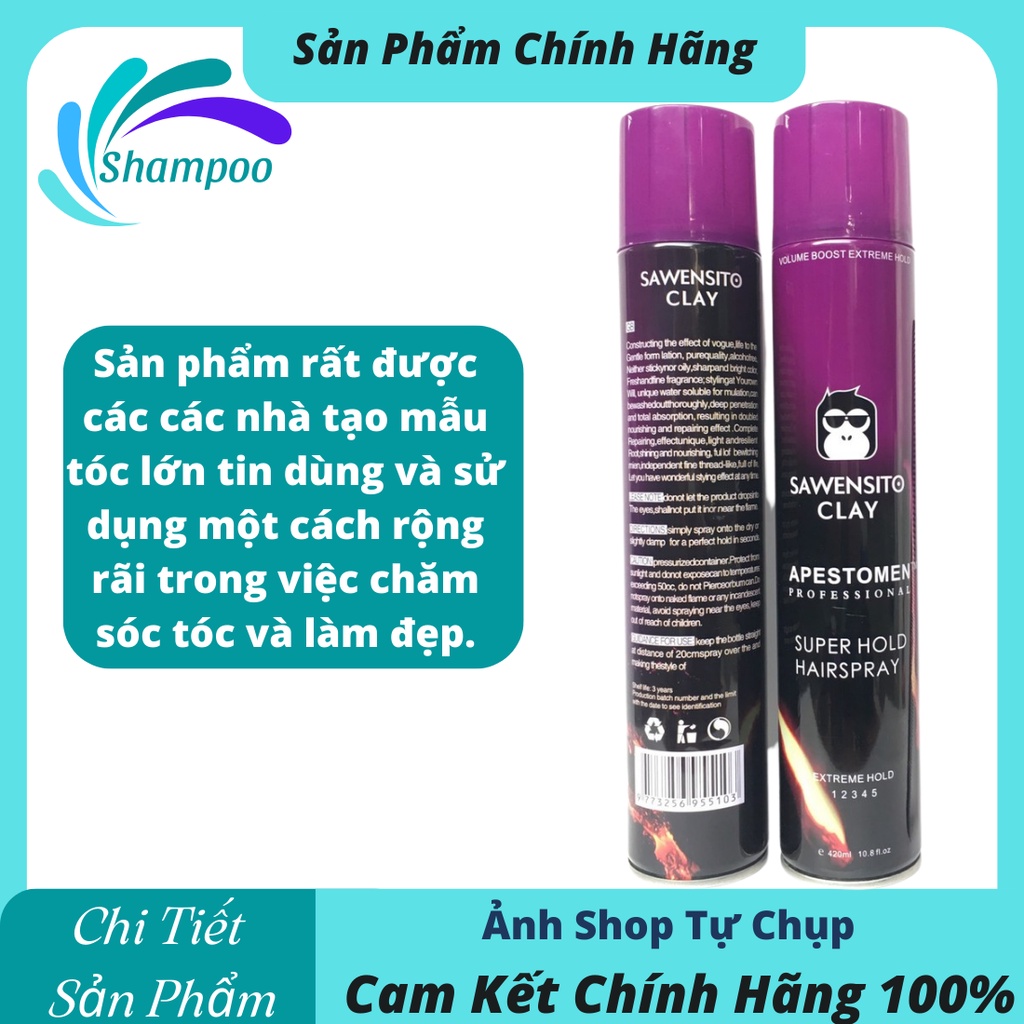 Gôm xịt tóc SAWENSITO tạo kiểu tóc danh cho nam nữ mini tiện dụng