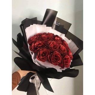 bó 15 bông hoa nhũ sang chảnh