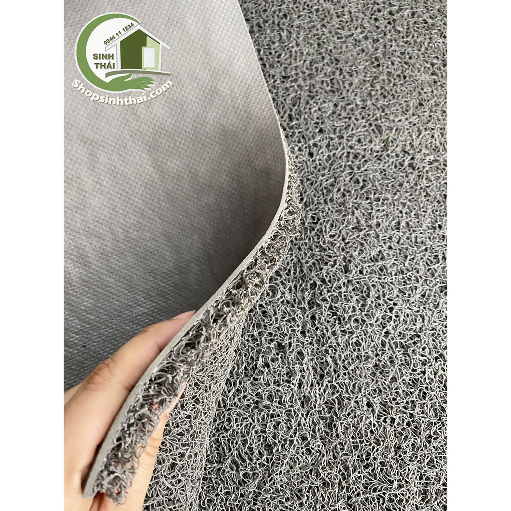 Thảm nhựa rối sợi mì tôm - thảm rối surem lót sàn chống trơn trượt màu xám -