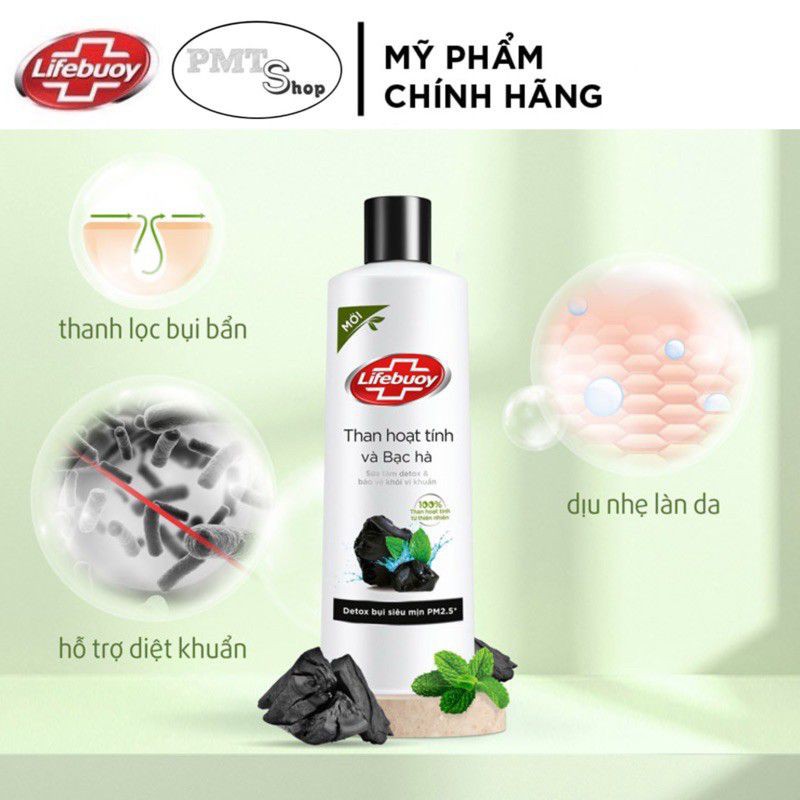 Sữa tắm Detox Lifebuoy Than hoạt tính 200gr hang KM | BigBuy360 - bigbuy360.vn