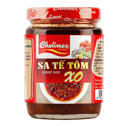 Ớt sa tế Cholimex hũ 150g / Sa tế tôm 170g (Hũ thủy tinh)