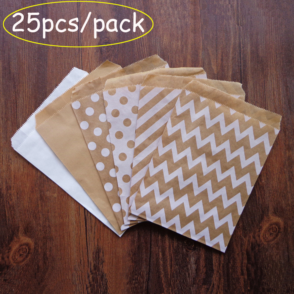 Set 25 Túi Giấy Đựng Bánh/ Bắp Rang Bơ Xinh Xắn