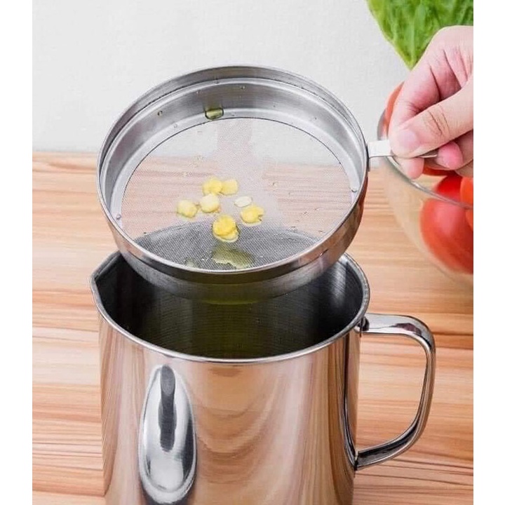 Ca Lọc Dầu Đa Năng Nhà Bếp Inox 304 1.3L