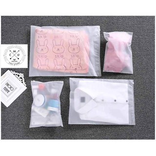 (Bán Buôn Sỉ) Túi Khóa Zip Đựng Đồ Quần Áo Shop Quần Áo Dày Dặn không thấm nước nhựa lụa mờ TD3