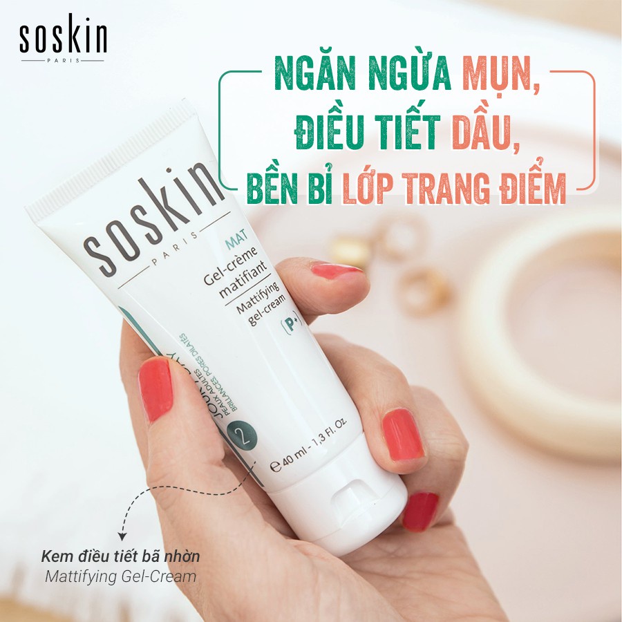 Kem điều tiết bã nhờn Soskin Mattifying Gel Cream
