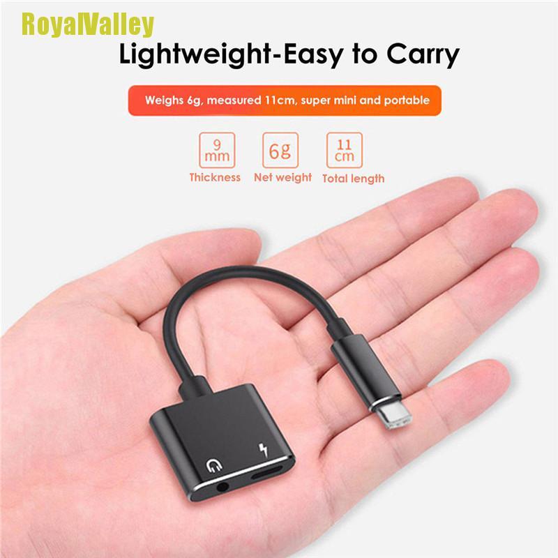 Dây Cáp Chuyển Đổi Tai Nghe 2 Trong 1 Type-C Sang 3.5mm Aux Usb C