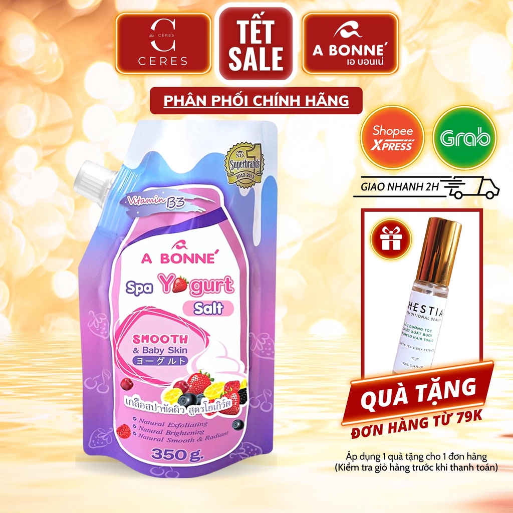Muối Tắm Sữa Chua A Bonne Tẩy Tế Bào Chết Body Và Da Mặt Spa Yogurt Salt Thái Lan 350gr