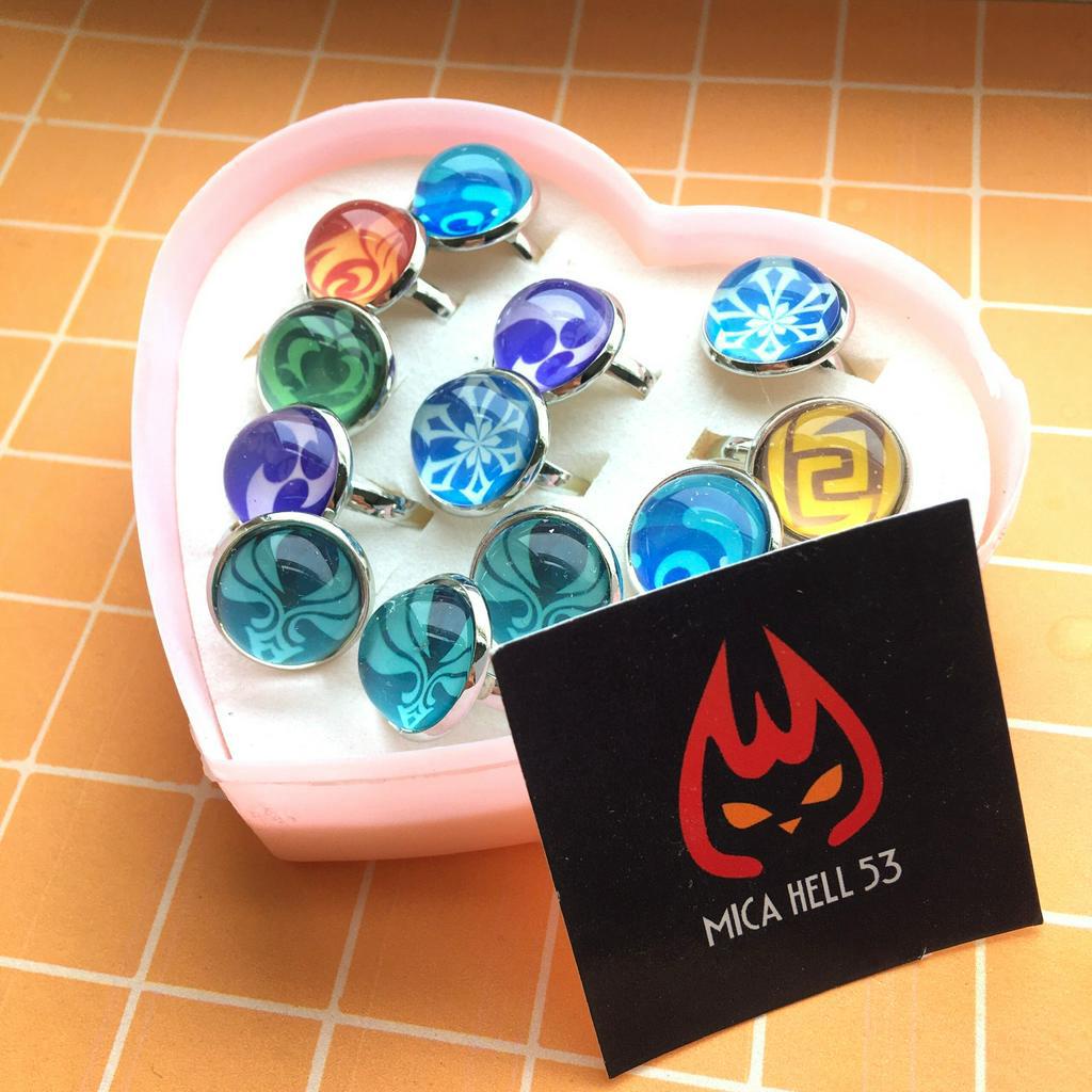 Nhẫn Genshin Impact Nhẫn Anime Manga Game Genshin Impact nhiều màu tùy chọn cho nam nữ