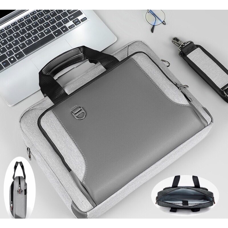 Túi chống sốc Laptop / Macbook cao cấp 13,3 14 15,6 inch ST06 II Bao Da Đựng Máy Tính Nam Nữ 001