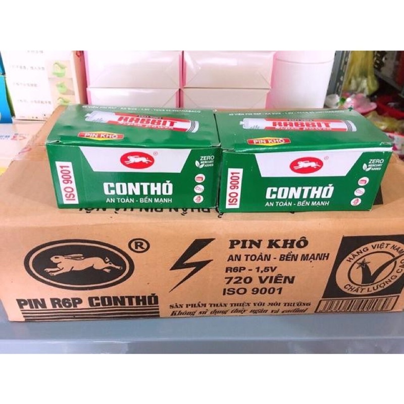 Vỉ 4 viên pin tiểu AA con thỏ